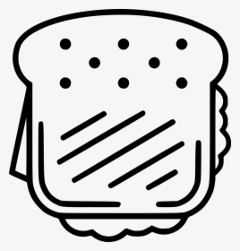 Sandwich - Sandwich Transparent Black And White, HD Png Download, Transparent PNG