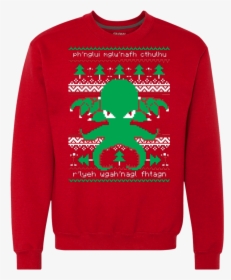 Cthulhu Cultist Christmas Premium Crewneck Sweatshirt - Stitch Sweatshirts, HD Png Download, Transparent PNG