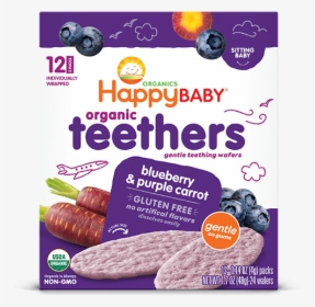 Blueberry & Purple Carrot   Class Fotorama Img - Happy Baby Organic Teethers, HD Png Download, Transparent PNG
