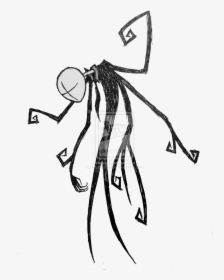 Slenderman Slender Man Stabbing Drawing Image Fan Art - Slenderman Pixel Fan Art, HD Png Download, Transparent PNG