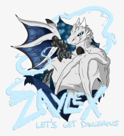 [rippp Badge] Zaylex, The Silver Dragon - Cartoon, HD Png Download, Transparent PNG