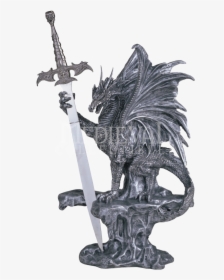 Dragon Statue With Sword, HD Png Download, Transparent PNG