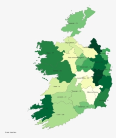 The Number Of Assaults Was Broken Down By Garda District - Map Of Ireland Template, HD Png Download, Transparent PNG