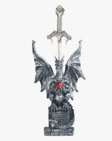 Perched Silver Dragon Letter Opener - Towel Rack, HD Png Download, Transparent PNG