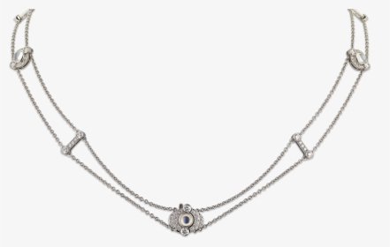 Moonstone And Diamond Double-strand Necklace By Tiffany - Necklace, HD Png Download, Transparent PNG