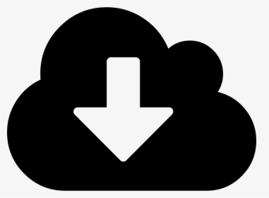 Cloud Download - Cloud Storage Png Black, Transparent Png, Transparent PNG