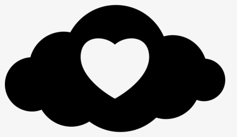 Heart In A Cloud - Heart Cloud Icon Png, Transparent Png, Transparent PNG