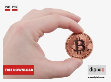 Bitcoin Coin In A Hand Affinityphoto Luminar2018 Freeimages - Highlighter Mockup Free, HD Png Download, Transparent PNG
