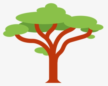 Free Cartoon Tree Icon Vector - Gum Arabic Tree Icon, HD Png Download, Transparent PNG