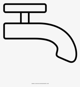 Water Faucet Coloring Page - Line Art, HD Png Download, Transparent PNG