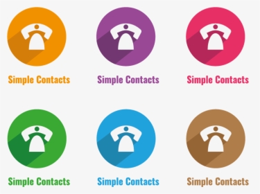 Simple Contacts Colors - Graphic Design, HD Png Download, Transparent PNG
