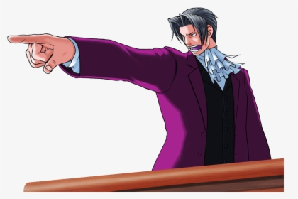 Miles Edgeworth Phoenix Wright Objection, HD Png Download, Transparent PNG