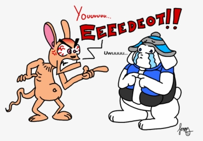Ren & Scuff - Cartoon, HD Png Download, Transparent PNG