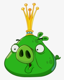 Bad Piggies Vs Angry Birds Wiki - Bad Piggies Angry Birds King Pig, HD Png Download, Transparent PNG