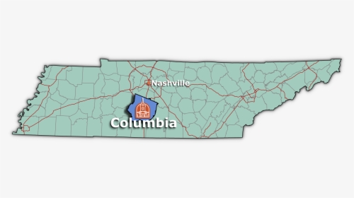 Columbia, Tn - Map Columbia Tennessee, HD Png Download, Transparent PNG