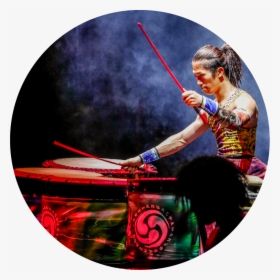 Yamato Male Drummer Holding Long Stick About To Hit - Wadaiko Yamato, HD Png Download, Transparent PNG