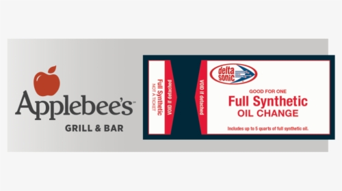 Full Synthetic Oil Change And Free Dinner At Applebee - Applebees, HD Png Download, Transparent PNG