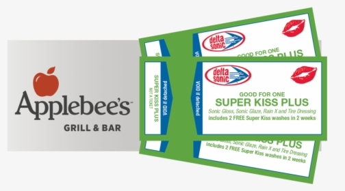 3 Super Kiss Plus Washes And Free Dinner At Applebees - Applebees, HD Png Download, Transparent PNG