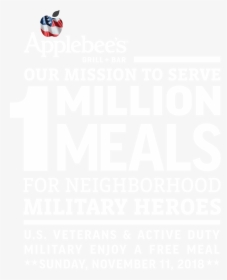 Veterans Day Free Meals For Vets At - Applebees Gift Card, HD Png Download, Transparent PNG