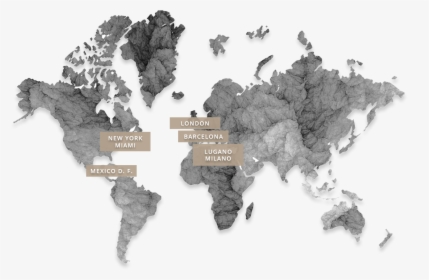 Mapa-contact - World Map Black A4, HD Png Download, Transparent PNG