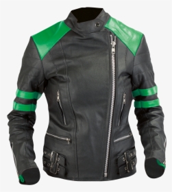 Black And Green Leather Jacket, HD Png Download, Transparent PNG