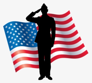 United States Soldier Salute Military - Clip Art American Flag Veterans Day, HD Png Download, Transparent PNG