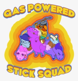 Gas Powered Stick Squad - Cartoon, HD Png Download, Transparent PNG