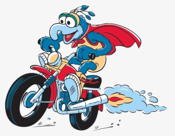 Muppets Studio Clip Art - Muppets Animal On Motorcycle, HD Png Download, Transparent PNG