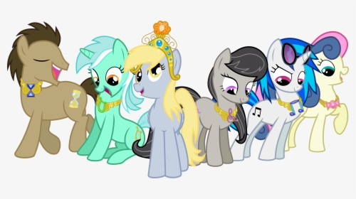 Rainbow Dash Rarity Pony Princess Celestia Derpy Hooves - Mlp Mane 6 Elements Of Harmony, HD Png Download, Transparent PNG