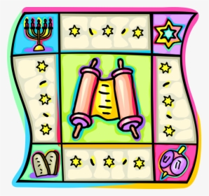 Vector Illustration Of Jewish Identity And Judaism - Clipart Torah, HD Png Download, Transparent PNG