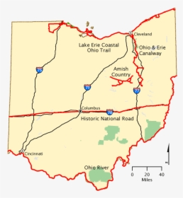Map Of Ohio Cities, HD Png Download, Transparent PNG