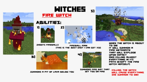 Witches Fire Witch - Witch Mod Minecraft, HD Png Download, Transparent PNG