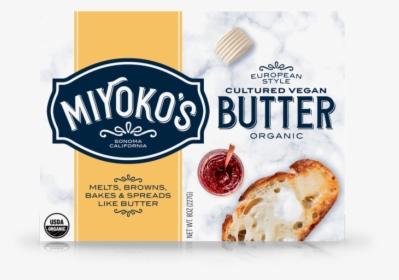Miyokos Vegan Butter - Miyoko's Cultured Vegan Butter, HD Png Download, Transparent PNG