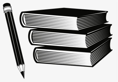 Books And Pen Png , Png Download - Books Black And White, Transparent Png, Transparent PNG