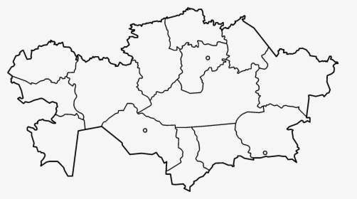 Kazakhstan Provinces Blank - Kazakhstan Map Png, Transparent Png, Transparent PNG