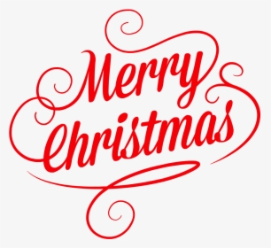 Christmas Text Png - Red Merry Christmas Png, Transparent Png, Transparent PNG