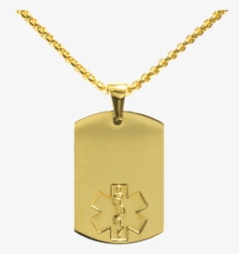 Men's Gold Necklace With M Pendant, HD Png Download, Transparent PNG