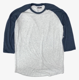 Ash & Navy Blank Raglan [tag] - Long-sleeved T-shirt, HD Png Download, Transparent PNG