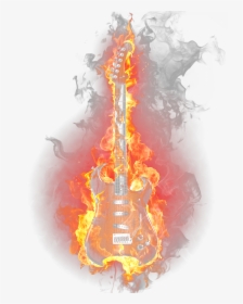 Fire Light Flame Guitar Burning Png Download Free Clipart, Transparent Png, Transparent PNG