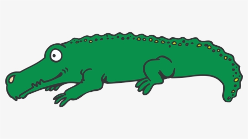 Transparent Crocodile Clipart - Cartoon Crocodile From Side, HD Png Download, Transparent PNG