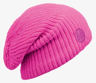 Knitted & Polar Slouchy Hat - Pink Beanie Png, Transparent Png, Transparent PNG