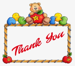 Thank You Png Clipart - Teddy Bear Border Clip Art, Transparent Png, Transparent PNG