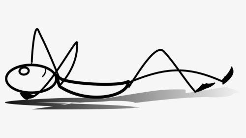 Line Art,angle,area - Stickman Sleeping, HD Png Download, Transparent PNG
