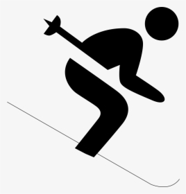 Skiing Stickman - Transparent Background Ski Icon Png, Png Download, Transparent PNG