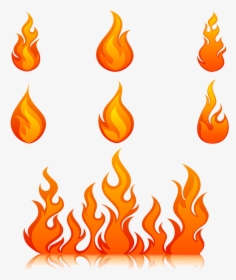 Clipart Flames Royalty Free - Fire Flame Vector Free, HD Png Download, Transparent PNG