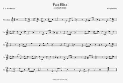 Partitura De Para Elisa En Violin, HD Png Download, Transparent PNG