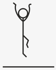 Stick Figure Jumping Clip Art - Stick Figure Jumping Clipart, HD Png Download, Transparent PNG