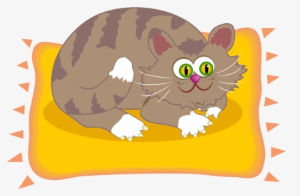 Paw,small To Medium Sized Cats,kitten - Cat On A Mat Clipart, HD Png Download, Transparent PNG