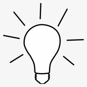 Transparent Bulb Clipart - Light Bulb Cartoon Black And White, HD Png Download, Transparent PNG
