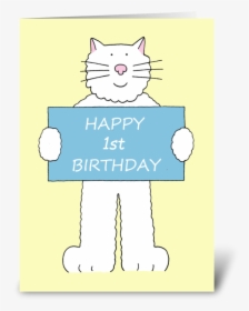 Happy 1st Birthday Cute Cat - Happy 5th Birthday Cat, HD Png Download, Transparent PNG